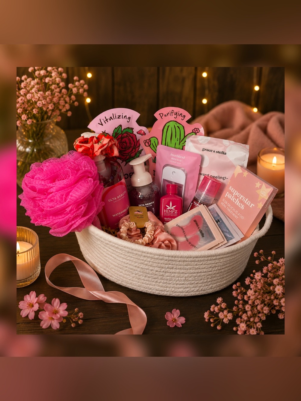 Ulta Beauty Self Care Spa Gift Basket Set | 18 Items